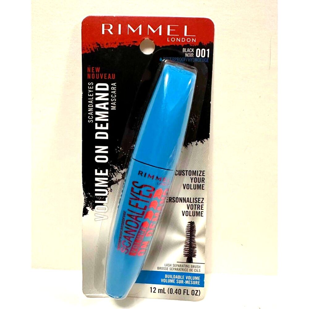 Rimmel Scandaleyes Volume on Demand Mascara Waterproof #001 Black NEW